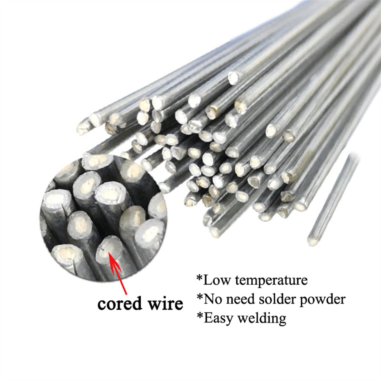 Electrodos de Soldadura en envases industriales de E6013, Varillas de Alambre for Soldadura, Baja Temperatura, Núcleo fundente Aluminio fácil fusión | 2mm