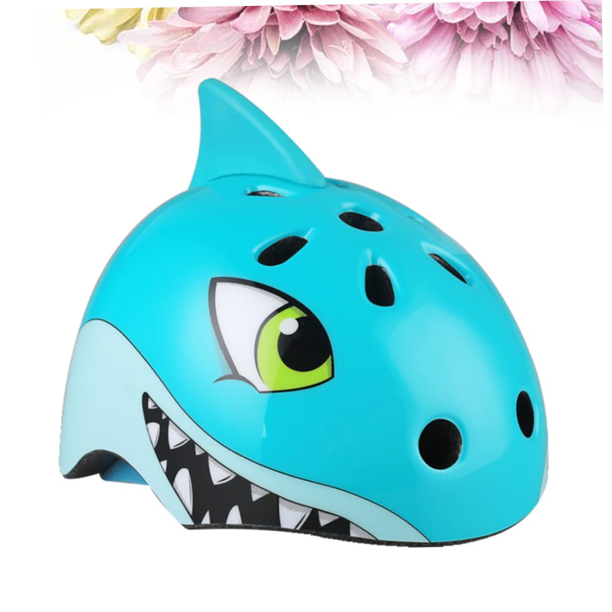 TIDTALEO Casco de Bicicleta Niñas de 5 a 8 Años Diseño de Tiburón en 3D, Talla Ajustable y Material Plástico Transpirable para Ciclismo y Patinaje