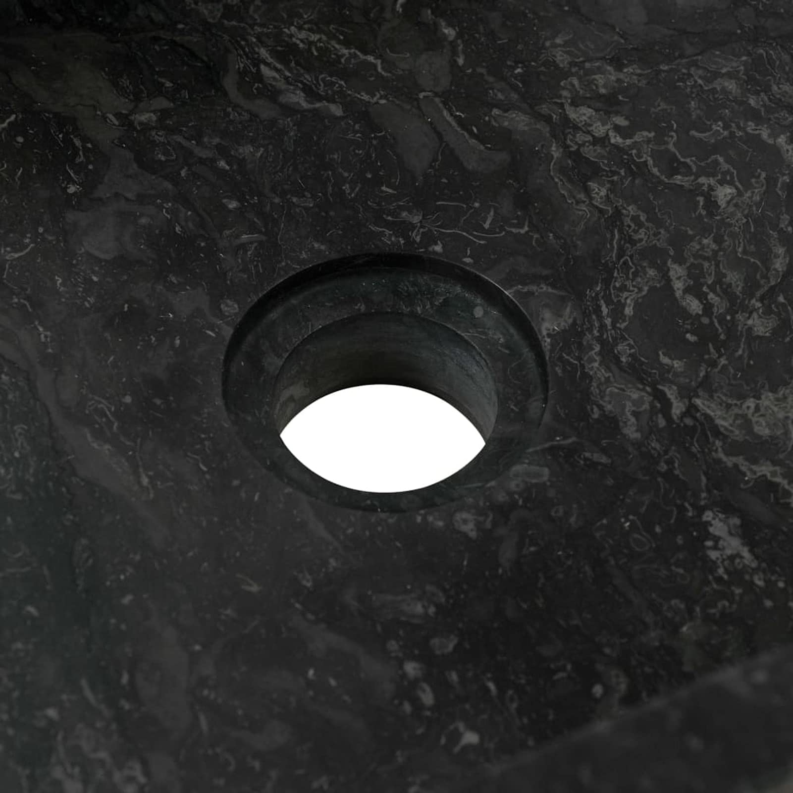 Lavabo de mármol Negro con Brillo 45x30x12 cm Lavado De Bano Lavabo Suspendido