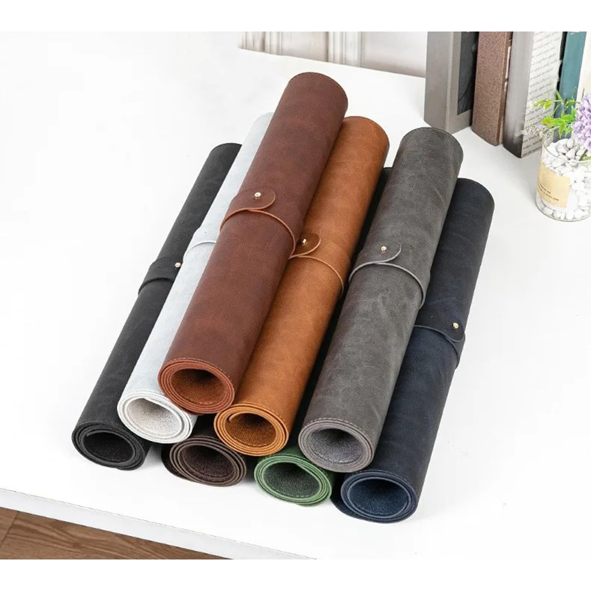 Tappetino per Mouse Antiscivolo in Pelle PU, Impermeabile, per Laptop, Esteso, Ideale per Scrivere in Ufficio, 50cm x 100cm