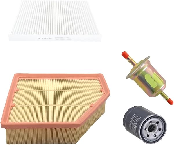 Set de 4 filtros compatible con BYD S6 2.4L 2014 2015 2016 2017, compatible con BYD 488QA, kit de filtros de motor, habitáculo, A/C, aire, combustible, gas y aceite, accesorios