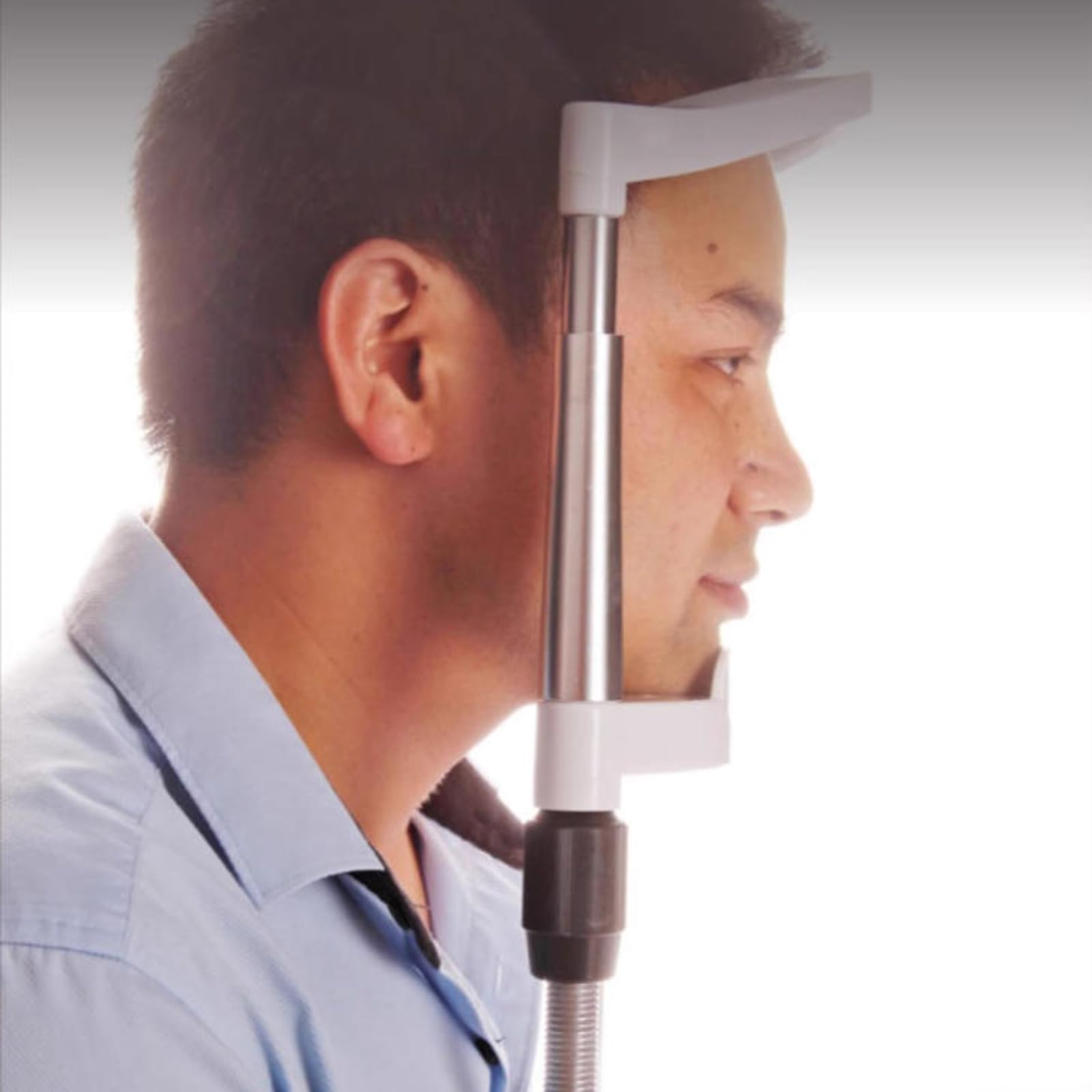 Kinnstütze für optische Instrumente, Stirnstütze als Zubehör für die Optometrie, höhenverstellbare Kinnauflage, ergonomisches Design, für Autorefraktometer