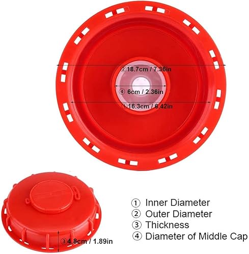 Miniatura 5 de IBC - Tapa de tapa IBC de 6.417 in, tanque de agua y líquido IBC con orificio de ventilación para almacenamiento de productos químicos, alimentos,