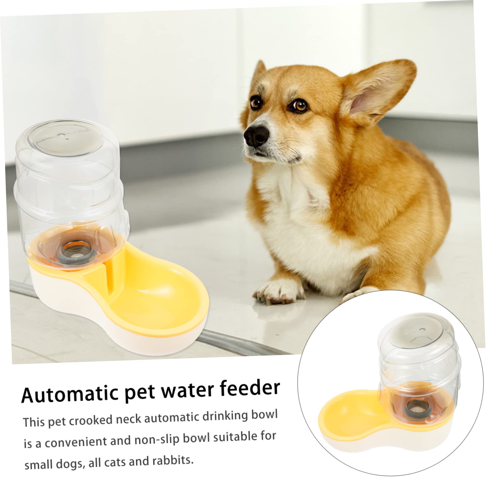 WOONEKY Bebedero Automático Perro Tazón Agua Estable Material Práctico Antideslizante