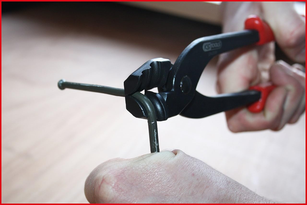 KS Tools 120.2000 Pinza Curvatubi per Tubazioni Freni, 2 in 1, Diametro 4.75 e 6 mm