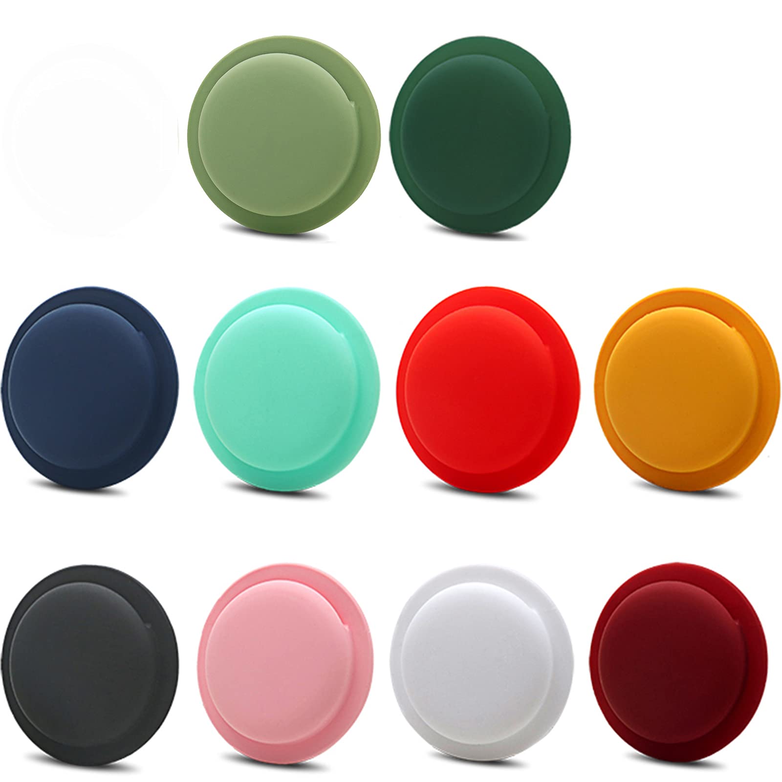 Compatible Case for Apple AirTag Anti-Lost Scratch Resistant Stick on Adhesive Case for Apple Air Tag 2021 1st Gen,Skin-Friendly Silicone Protective Cover for AirTag for Pet Dog Collar Leash 10 PCS