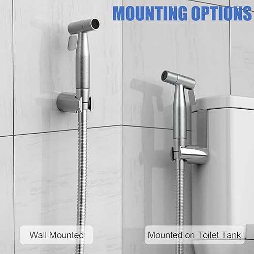 Miniatura 5 de Pulverizador de bidé para inodoro, kit de rociador de inodoro de bidé de mano, rociador de pañales de tela de acero inoxidable con control de