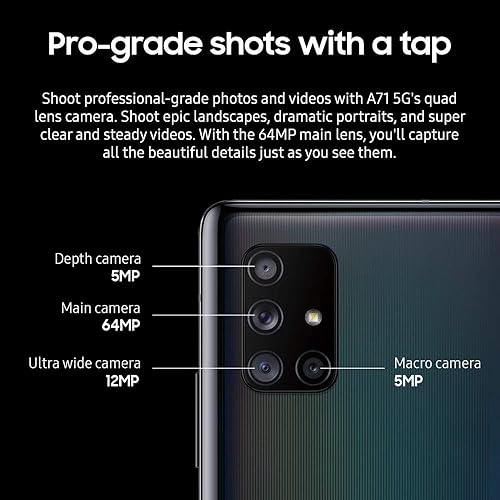 Miniatura 4 de Samsung Galaxy A71 5G LTE Verizon | Pantalla AMOLED de 6.7 pulgadas | 128 GB de almacenamiento | Batería de larga duración | SIM única | Modelo 2020