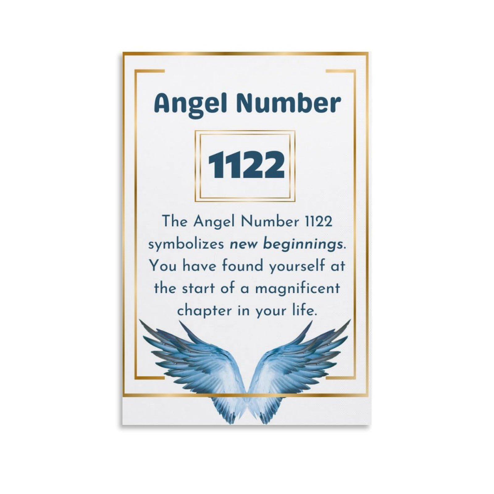 Angel Number Poster 1122 Aura Set Posters Wall Art Painting Canvas