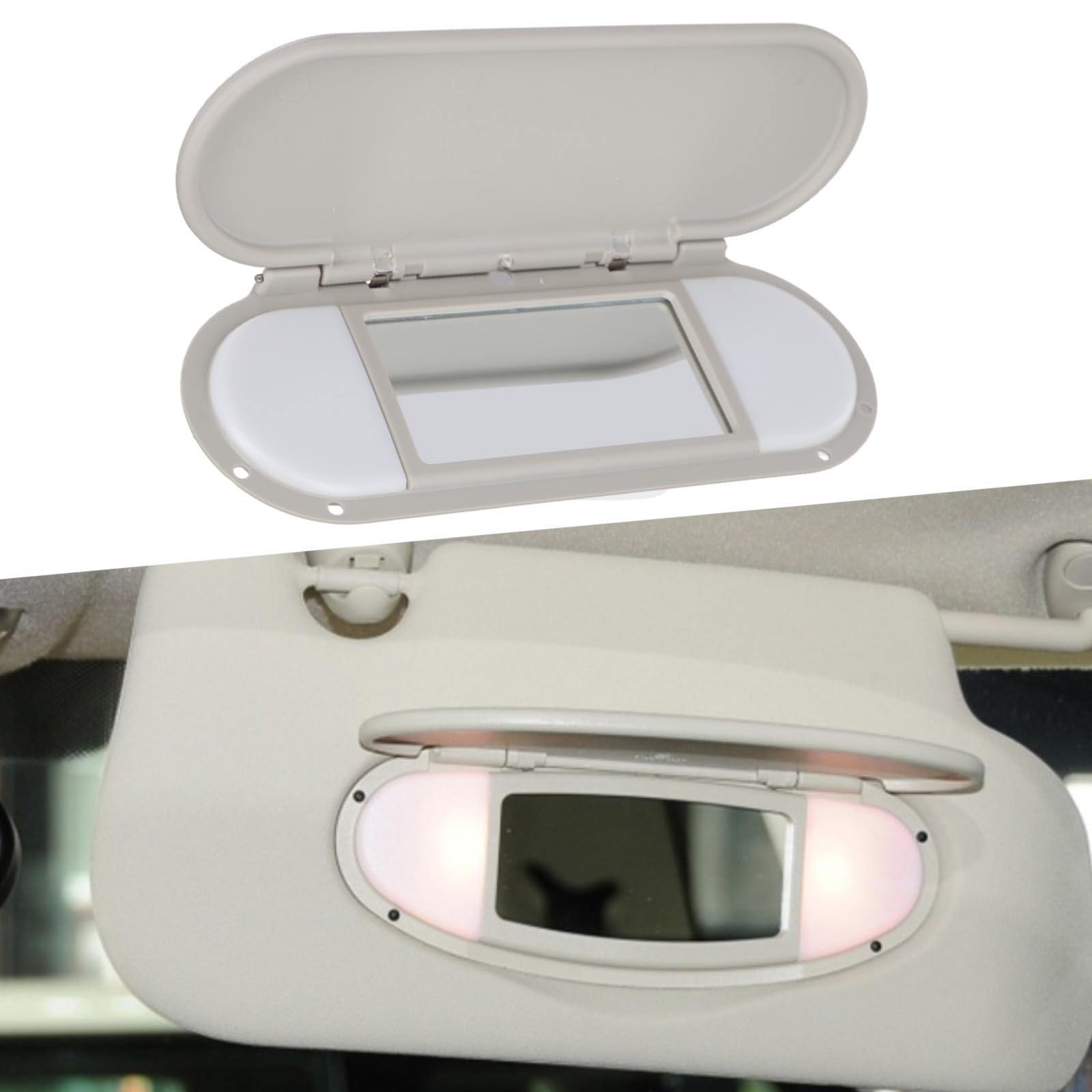 Estetica Grigio Sostituzione Visiera Parasole Vanity Specchio Cover per Mini Per Cooper (2015 2022)
