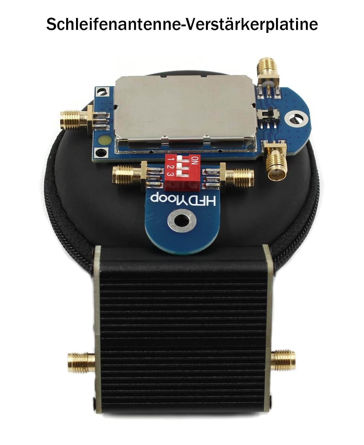 AURSINC Portable Active Loop Antenna - Kurzwellen-Antenne 50 KHz-500 MHz HF AM FM VHF UHF Magnetische Schleifenempfangsantenne für Amateurfunk (verbesserter Verstärker)