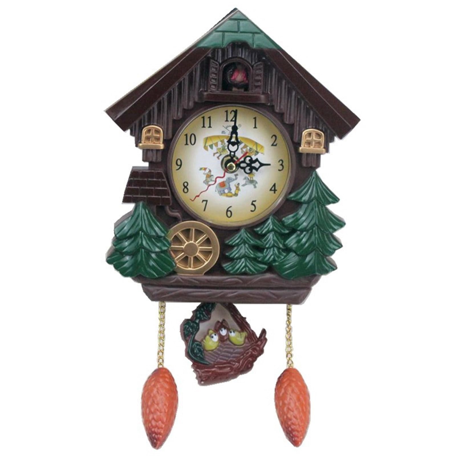 Horloge interactive ludique nichoir avec repères visuels d'apprentissage