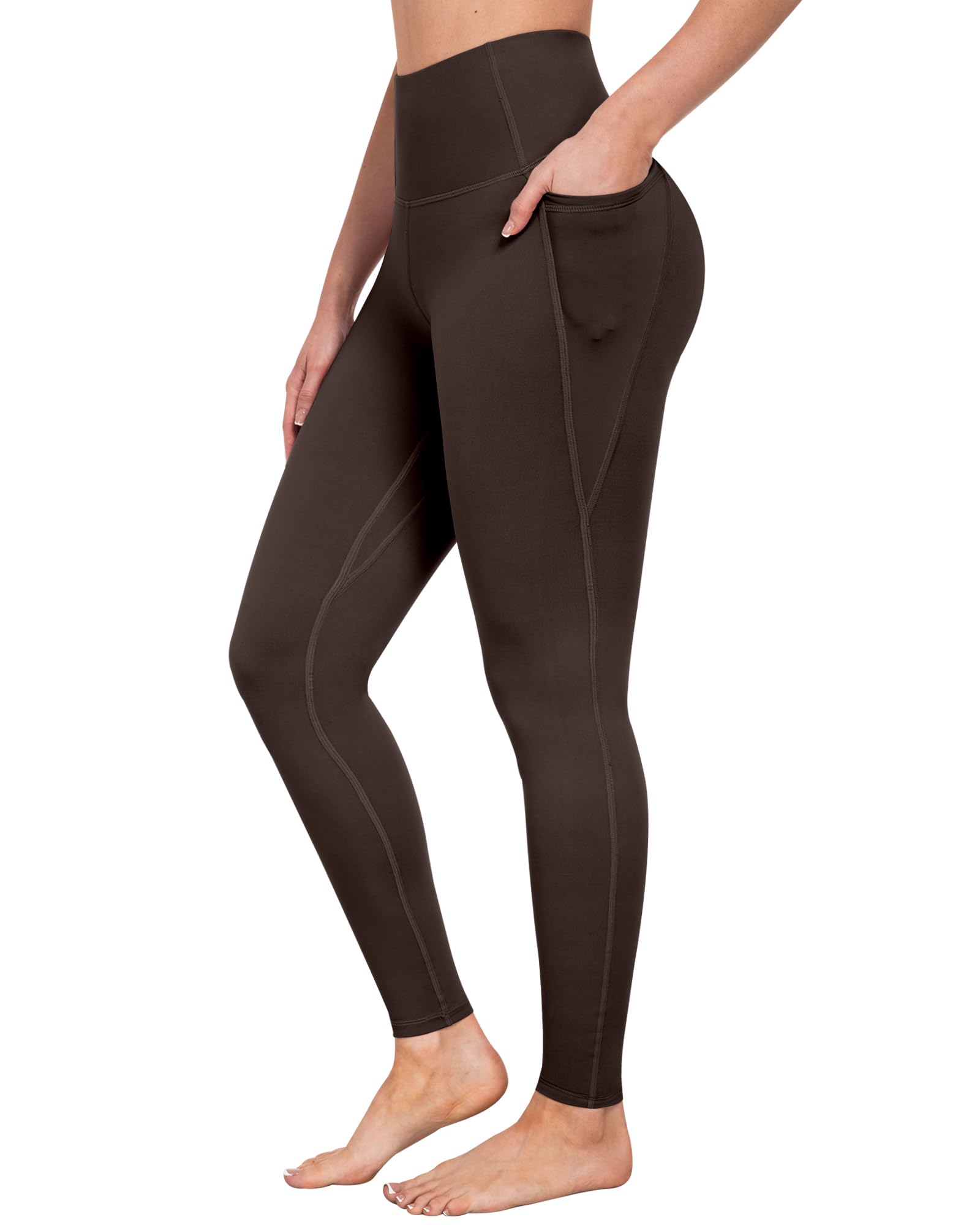 Leggings con bolsillos para mujer, control de abdomen, cintura alta, suaves, para entrenamiento, atletismo, correr, yoga, gimnasio — view 29