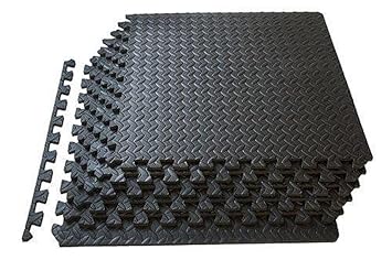 Flexnest Cushion Pro 12mm Thick Gym Tiles Puzzle Exercise Mat with Eva Foam, Protective Flooring Mats