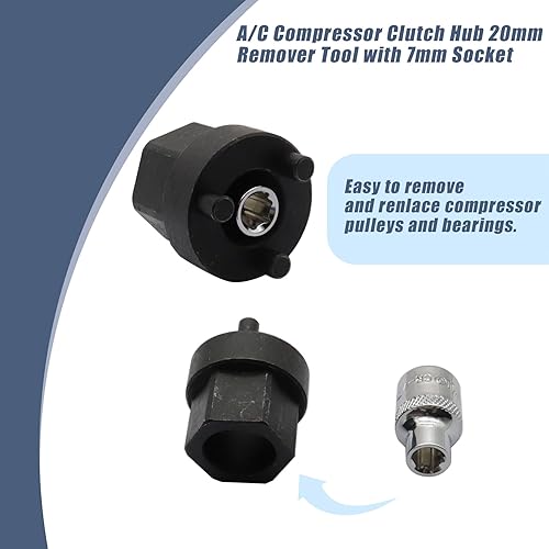 Miniatura 5 de XQSMWF 1 juego de buje de embrague de compresor de AC de 0.787 in con enchufe de 0.276 in apto para Mercedes-Benz Fit para BMW Fit para Porsche Fit