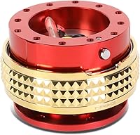 Vista 30 de NRG Innovations SRK-210BK/BK Kit de liberación rápida (cuerpo negro / anillo pirámide negro)