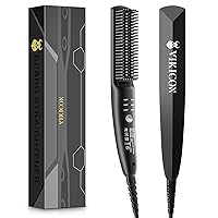 Piastra per Barba Capelli Uomo VIKICON, Mini Styler Spazzola Lisciante per Capelli