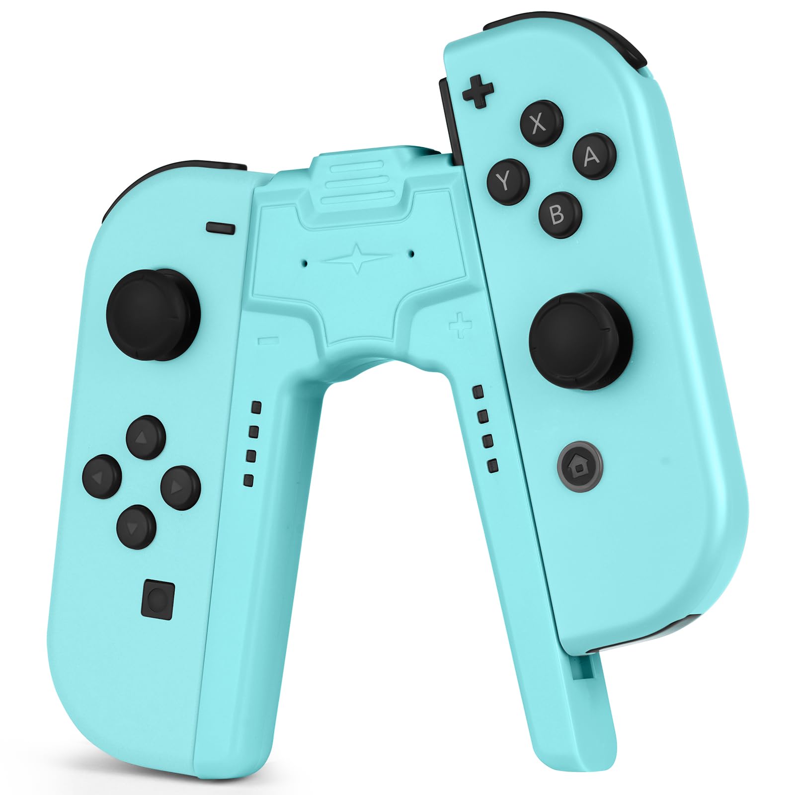 Chargeur Joy-Con pour Nintendo Switch et Modèle OLED, Avec Indicateur LED, Grip Comfort V-Shaped, USB Type-C, Bleu