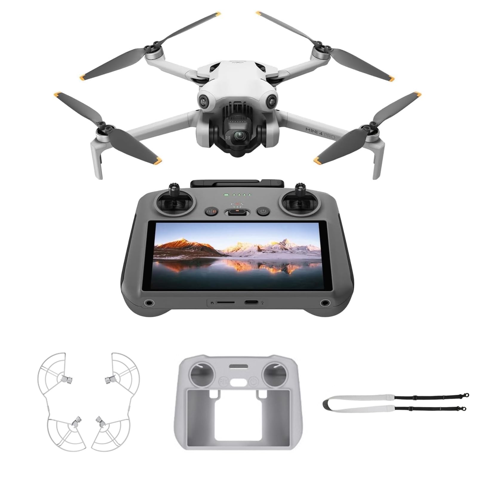 DJI Mini 4 PRO con accesorios (con DJI RC 2), mini dron plegable con cámara 4K, menos de 249 g, transmisión de vÃdeo de 20 km, detección de obstáculos omnidireccional, C0