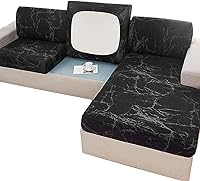 Vista 12 de Fundas de cojín para sofá seccional en forma de L, funda elástica para sofá con diván, protector de muebles para sala de estar, fundas elásticas #1