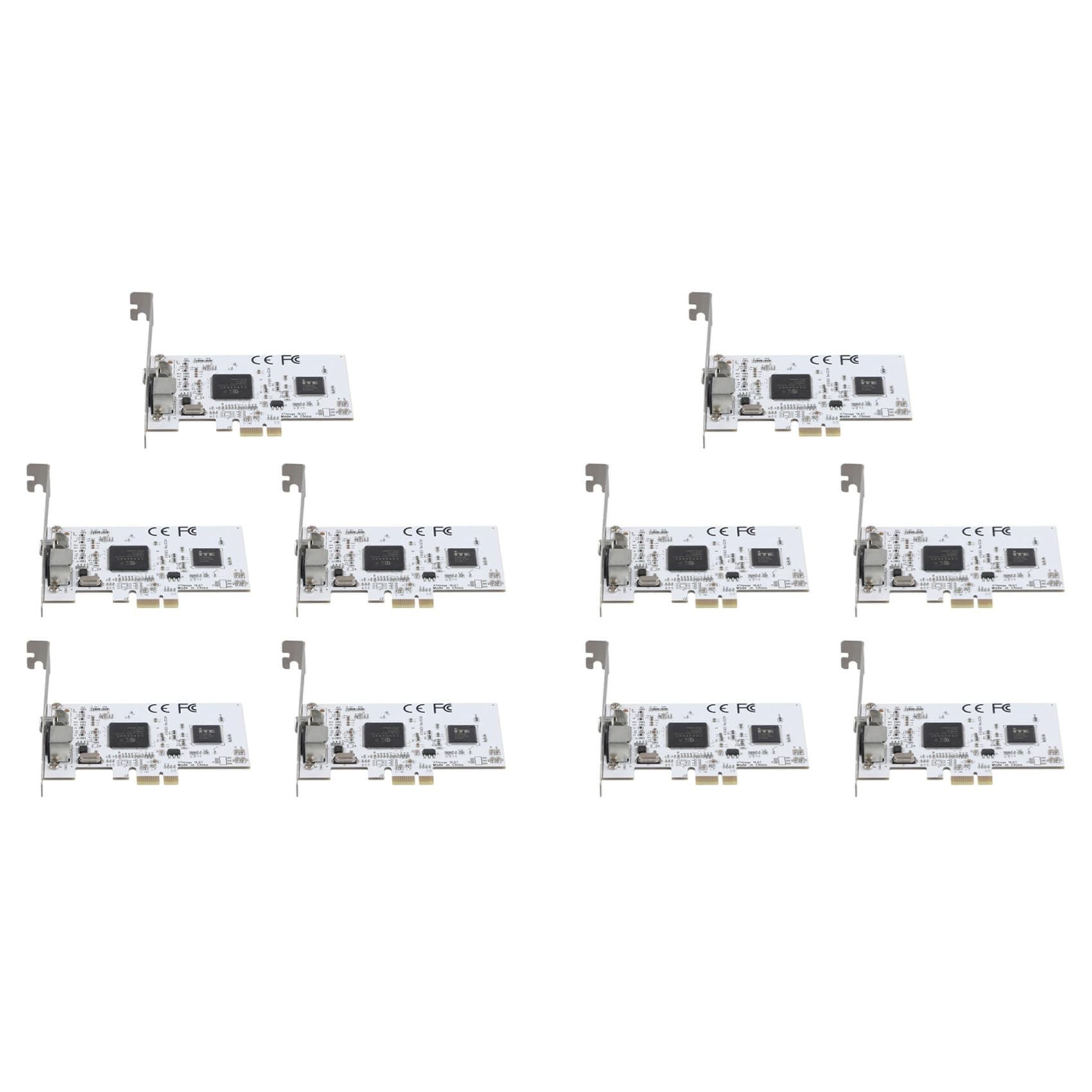 Cwmiibili 10X PCIE Expansion Card PCIE to AV Surveillance HD 640X480 Resolution Video Capture Card Image Capture Card