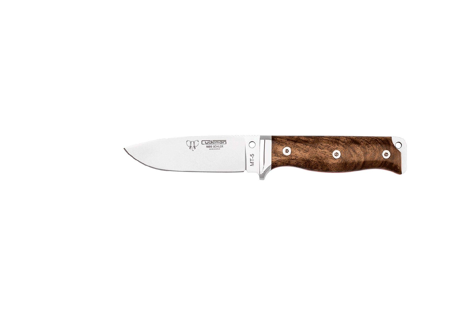 Cuchillo Cudeman MT-5 - Acero Böhler N695 - 11 Cm - Empuñadura Micarta - Incluye Funda Cuero