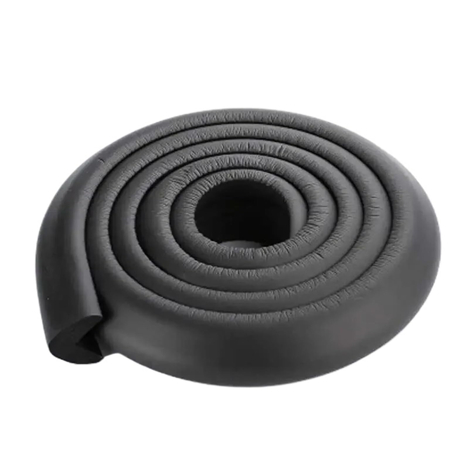 2M Child Bumper Strips Safety Anti-collision Soft Table Edge L-shaped Protector Strip Corner Protection(Black)