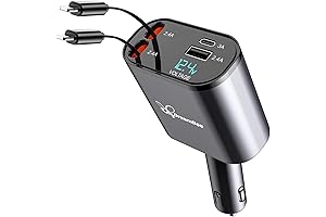 Retractable iPhone Charger Cord Wall Outlet