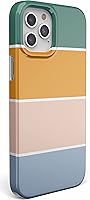 Vista 2 de Casely Funda para iPhone 11 Pro Max Paint The Town Rayas de Bloques de Color Diseño Clásico Ultra Delgado