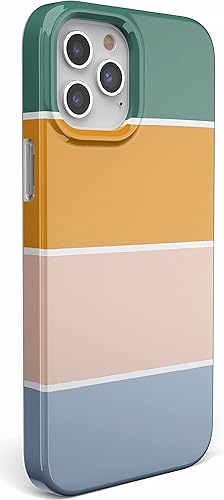 Miniatura 2 de Casely Funda para iPhone 11 Pro Max Paint The Town Rayas de Bloques de Color Diseño Clásico Ultra Delgado