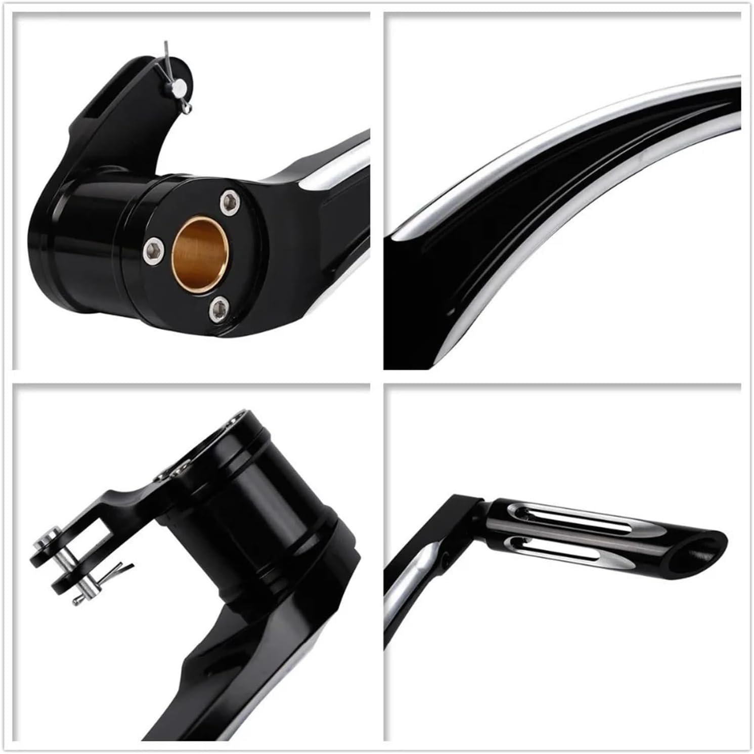 Motorcycle Black CNC Brake Arm Pedal Peg Compatible With Harley Touring 2009-2022 2021 19 18 17 16 15 14 13 12 11 10 Models