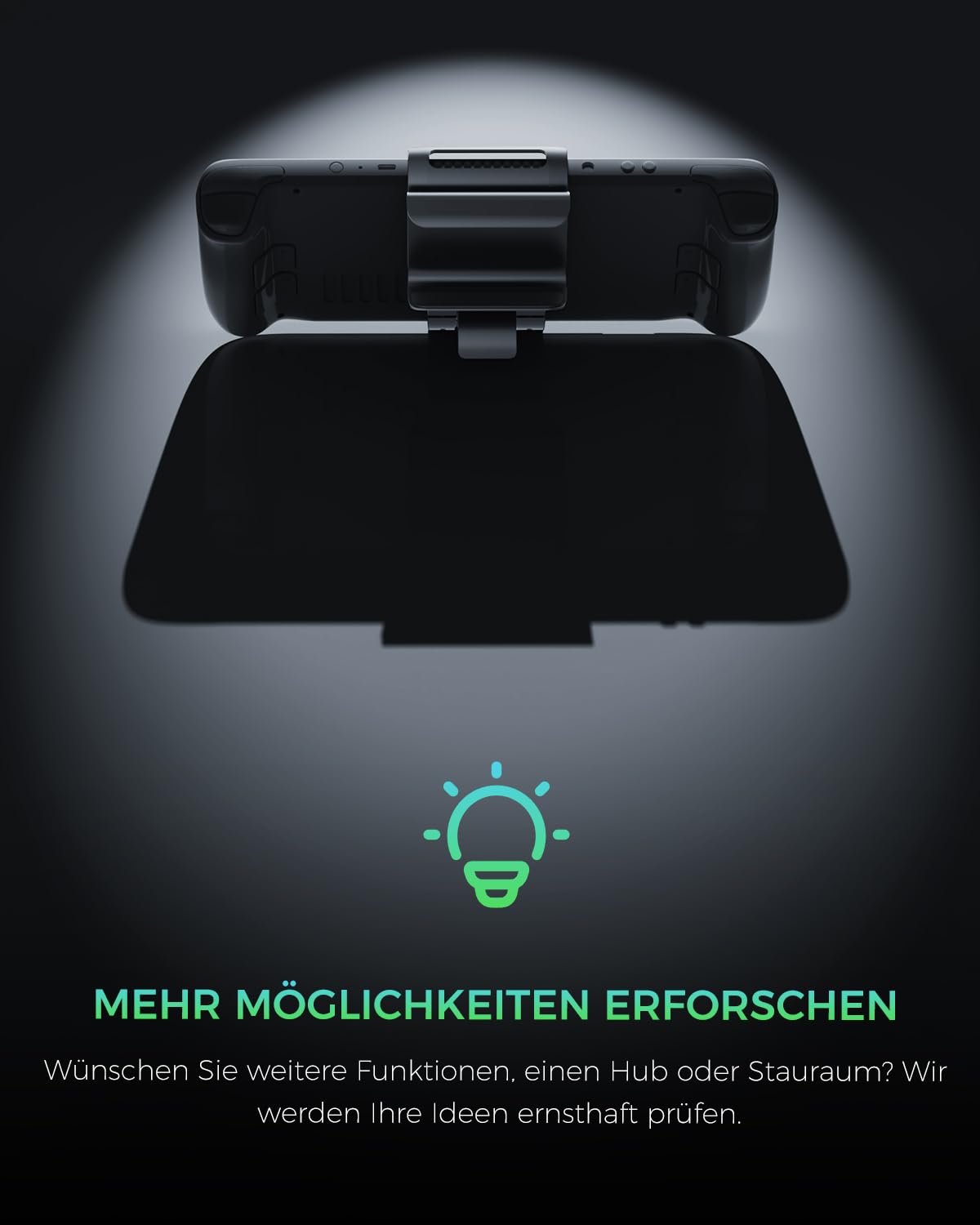 2-in-1 Steam Deck Akku Bank & Ständer für Steam-Deck/OLED, 20000mAh 65W PD3.0 Schnelllade Power Bank, mit Dual USB C Kabel（Nicht für Koffer geeignet）