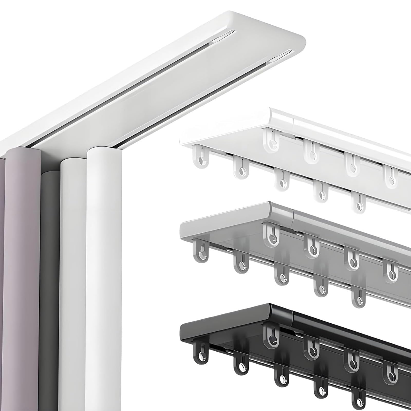 Rails de plafond robustes réglables 3,5m pour rideaux et séparateur