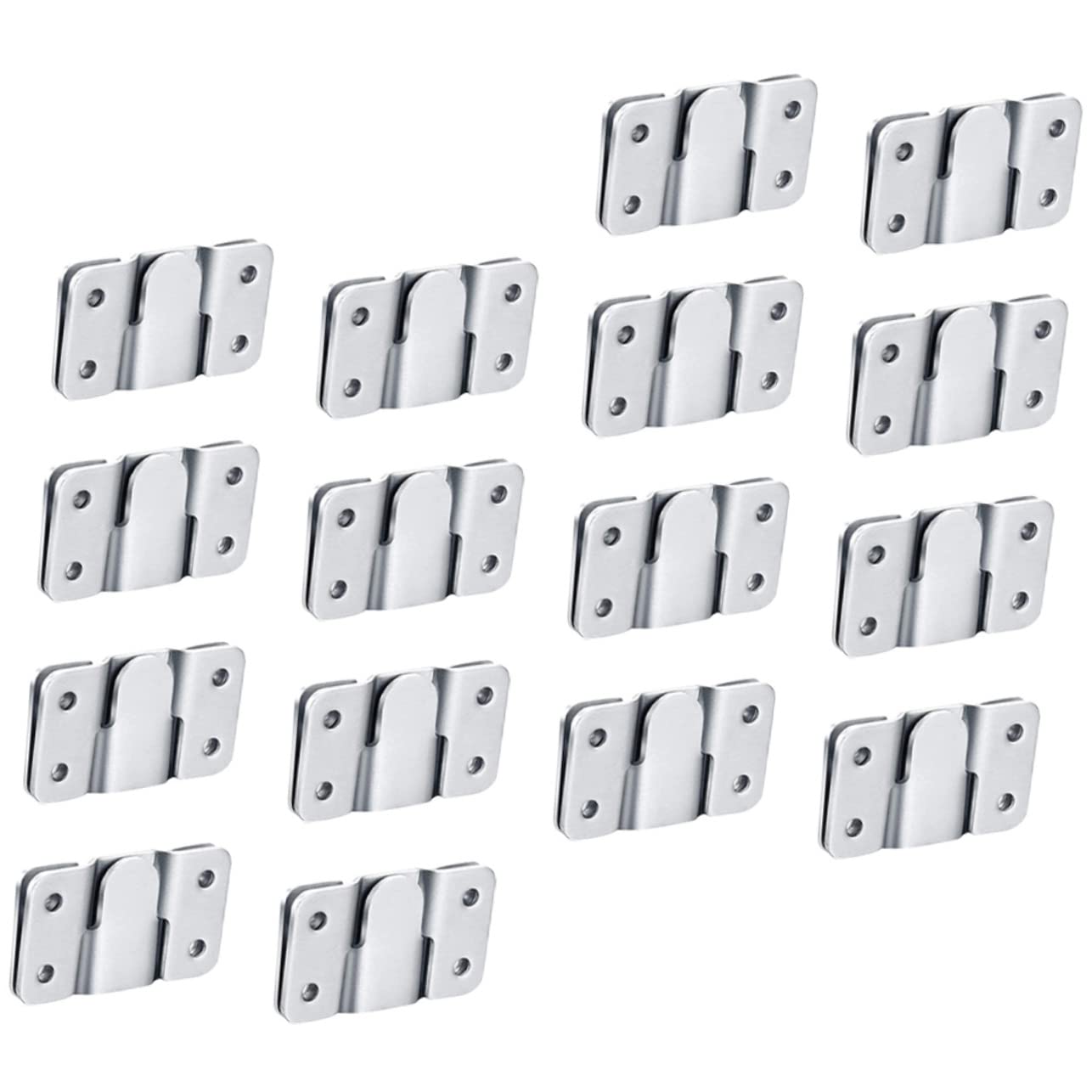 Suspension pour cadres photo inoxydable : 16 paires de fixations interconnectables pour miroirs