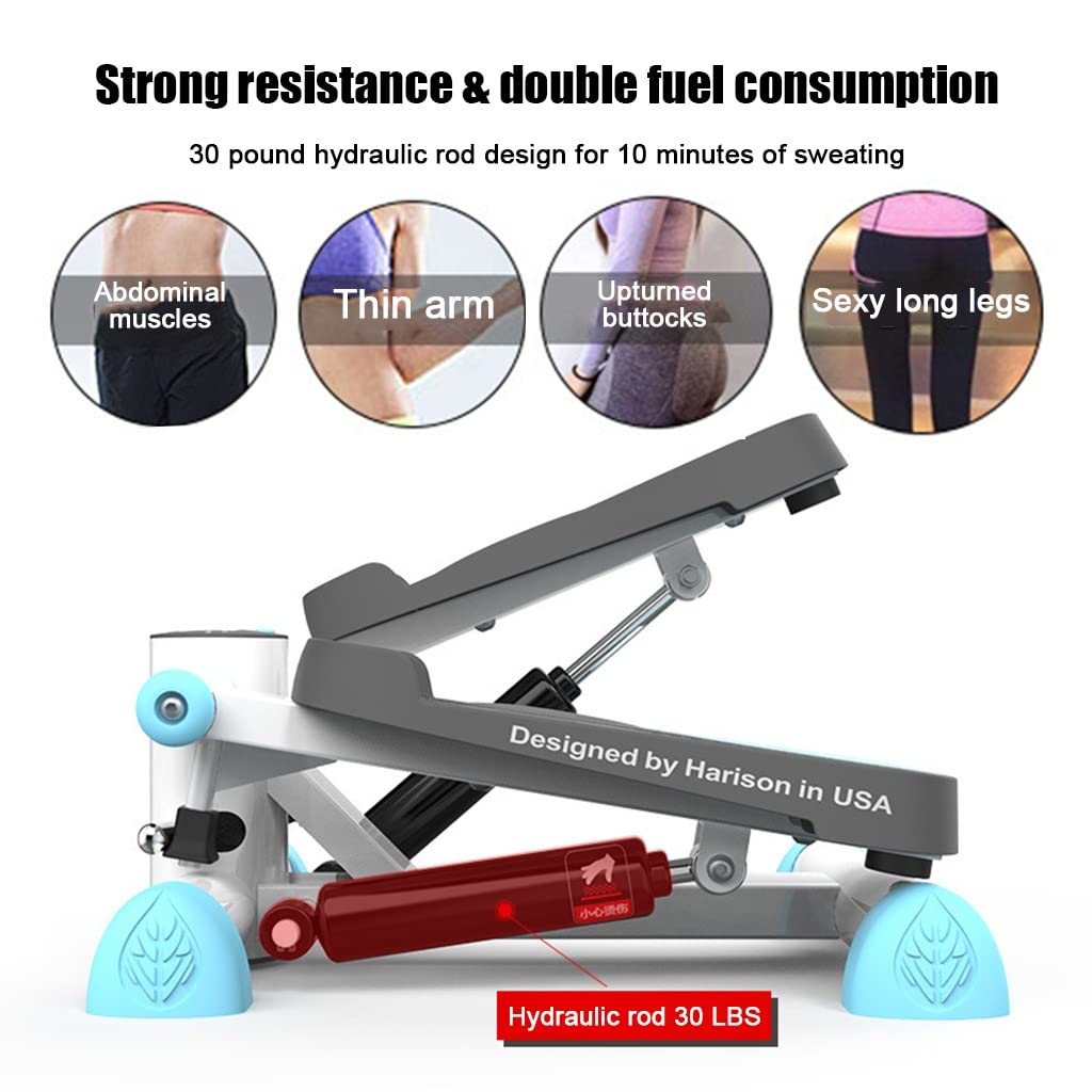 Steppers voor training, Step Fitness Machine, kleine traptrede voor thuis, met LCD-monitor, Benen Arm Full Body Training, Meer dan 300 lbs Gewichtscapaciteit (A