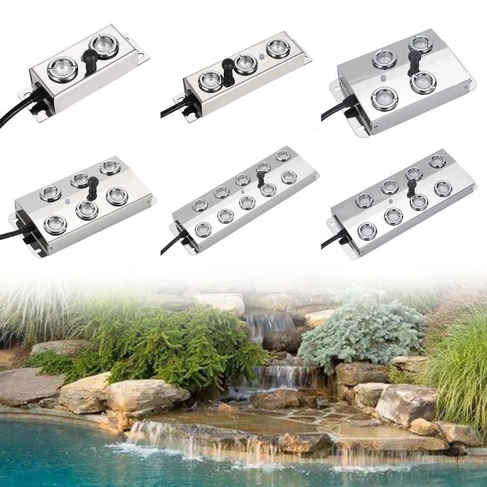 Getdoublerich Teichnebel-Maker Edelstahl - Verstellbarer Wasserdampf Für Teich & Garten