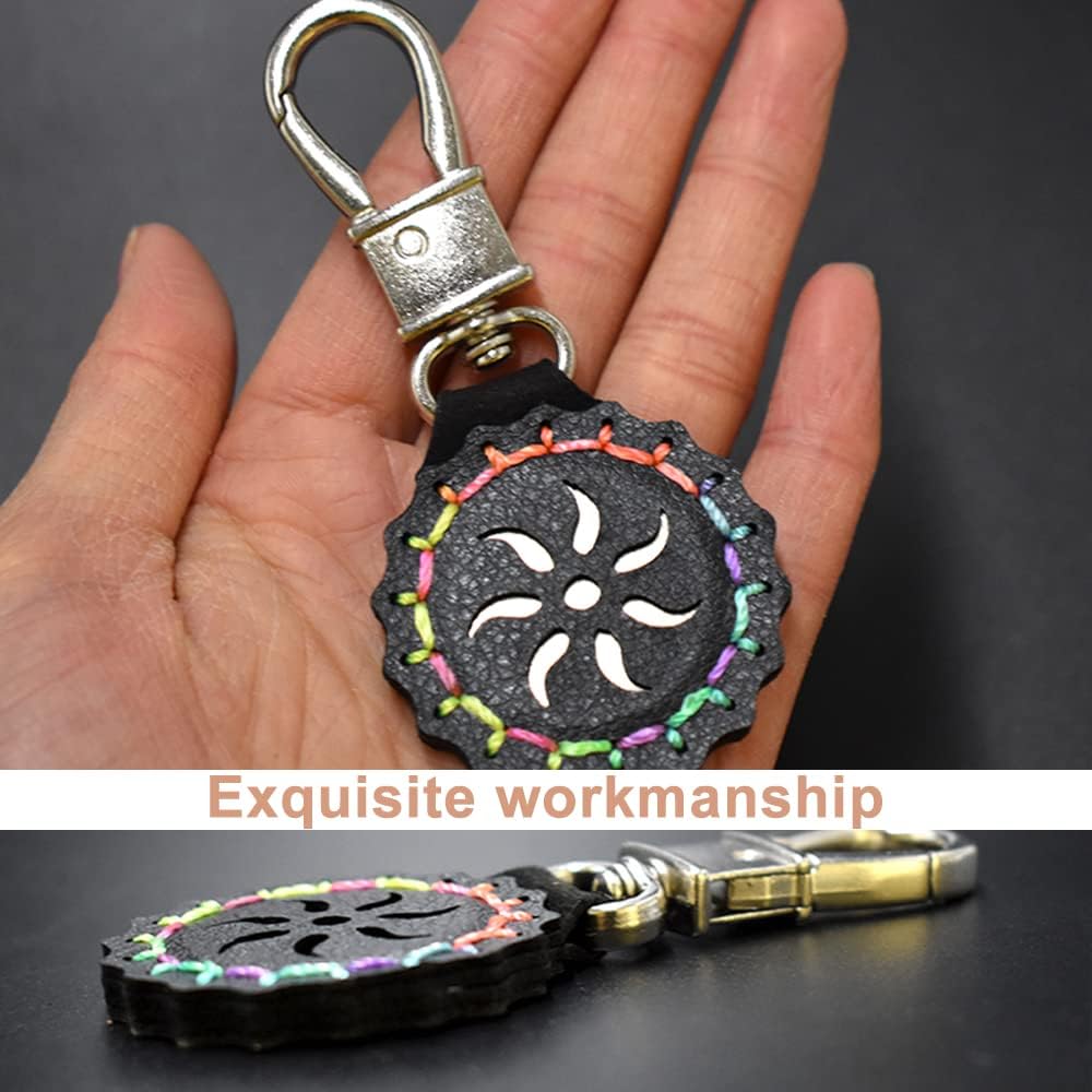 Hunting Slingshot Keychain, Strong Magnetic Holder for Slingshot Ammo, Leather & Alloy Steel, Unisex, Silver