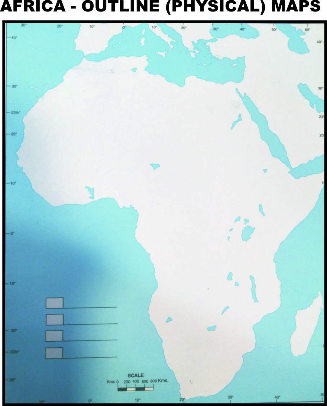 Africa Physical Map Outline 61u5VNCTWbL 