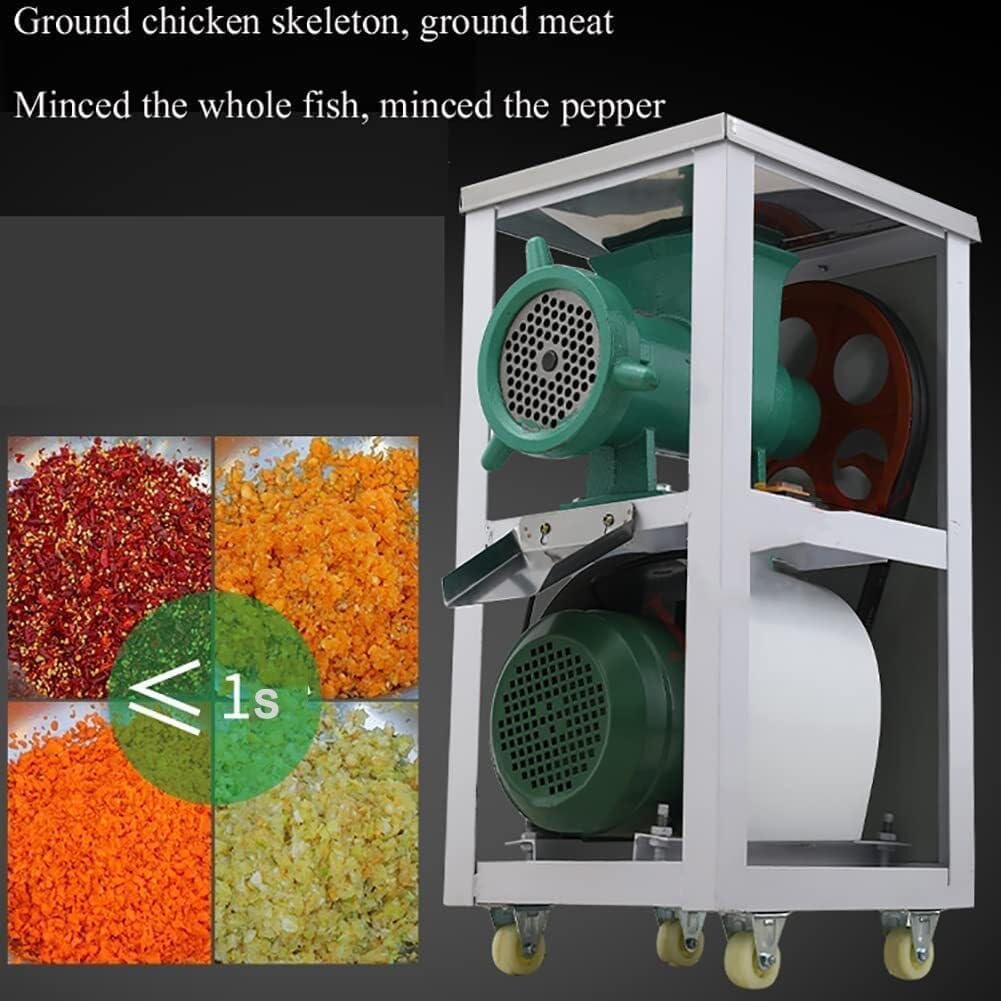 2500W High Strength Electric Mięso Rozdrabniacz Do Mięsa I Ryb Komercyjny Pionowy Mięso I Ryby Z Zdejmowanymi Kołami, 360 Stopni Szlifowanie, Do Kurczaka, Kości I Owoców Morza.