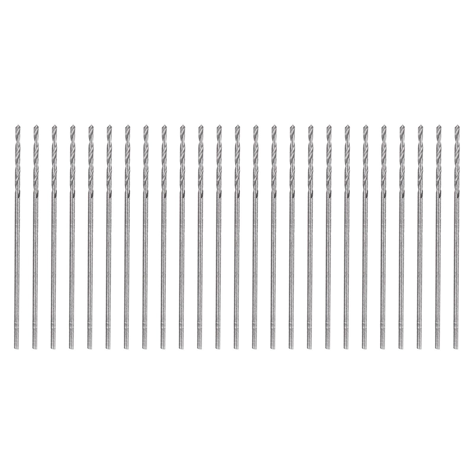 QUARKZMAN 25 Stück M2 HSS Spiralbohrer 0,5mm, Cobalt Metallbohrer, Bohrer für Edelstahl, Kupfer, Holz, Silber