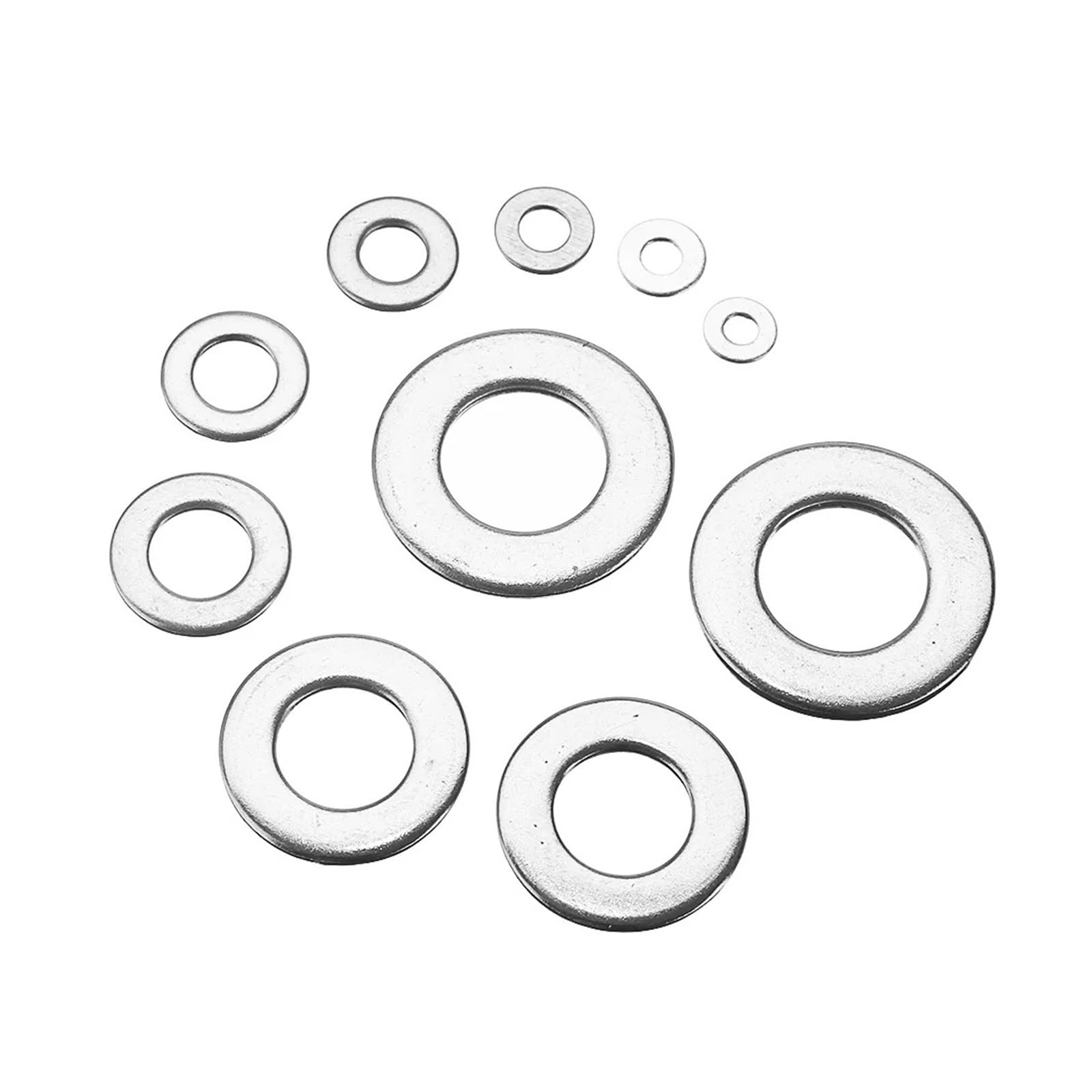 Flache Unterlegscheibe 180/360/580-teiliges 304-Edelstahl-Unterlegscheiben-Sortiment-Set, einfaches Dichtungsring-Set for Ölwannenstopfen(580pcs)
