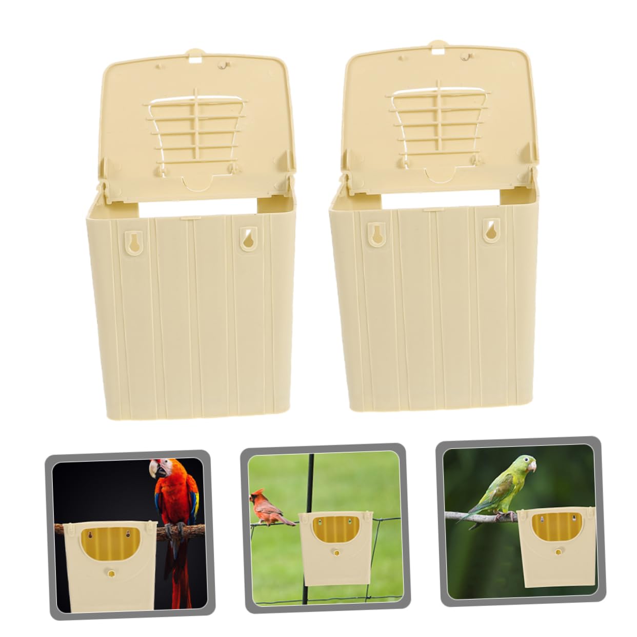 ORFOFE Haustierkäfig Hängebox Vogel Inkubationsbox Nisthaus 3pcs Vogelnistkästen Für Vögel
