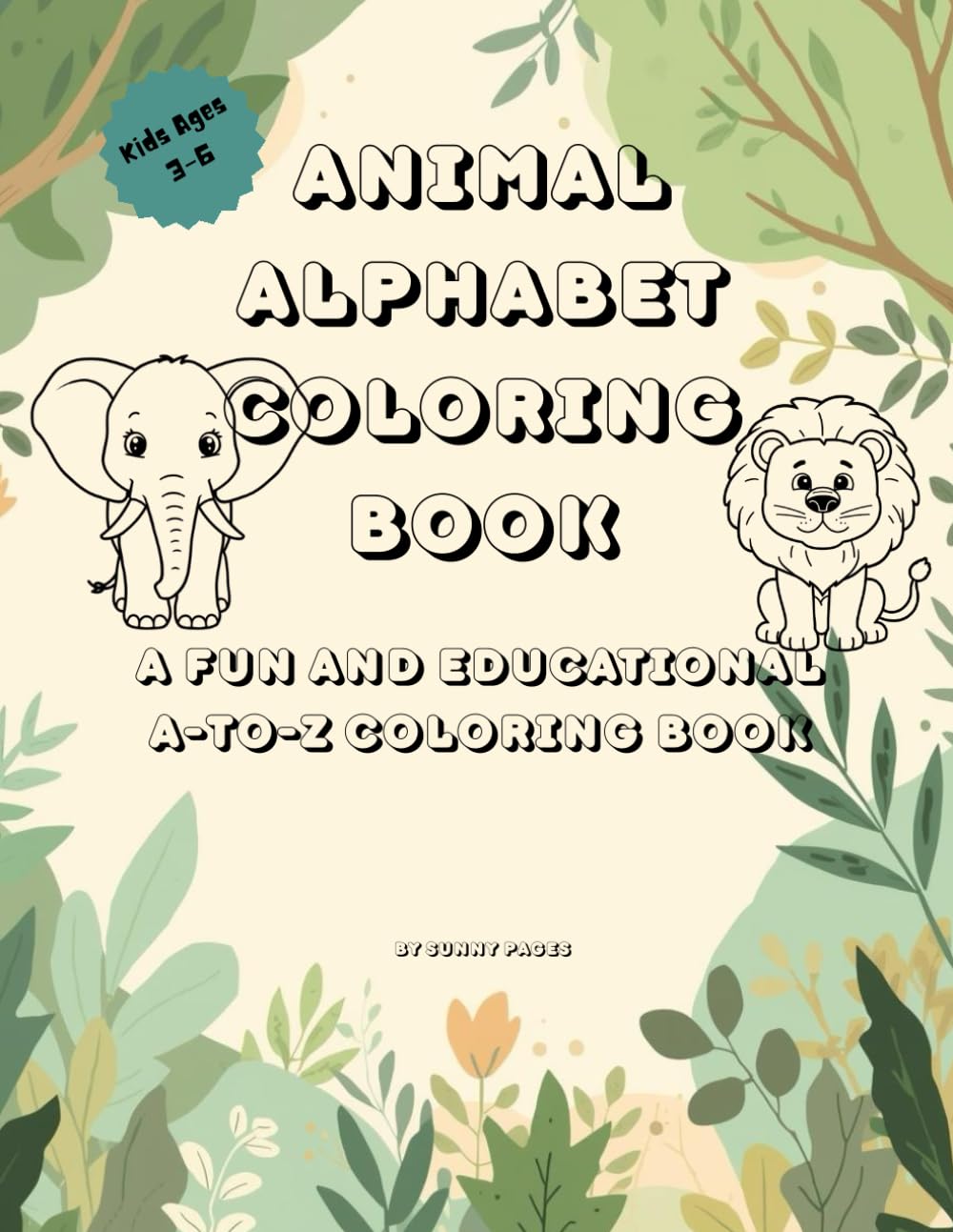 Animal Alphabet Coloring Book: A-to-Z Animal Coloring Pages to Learn Letters