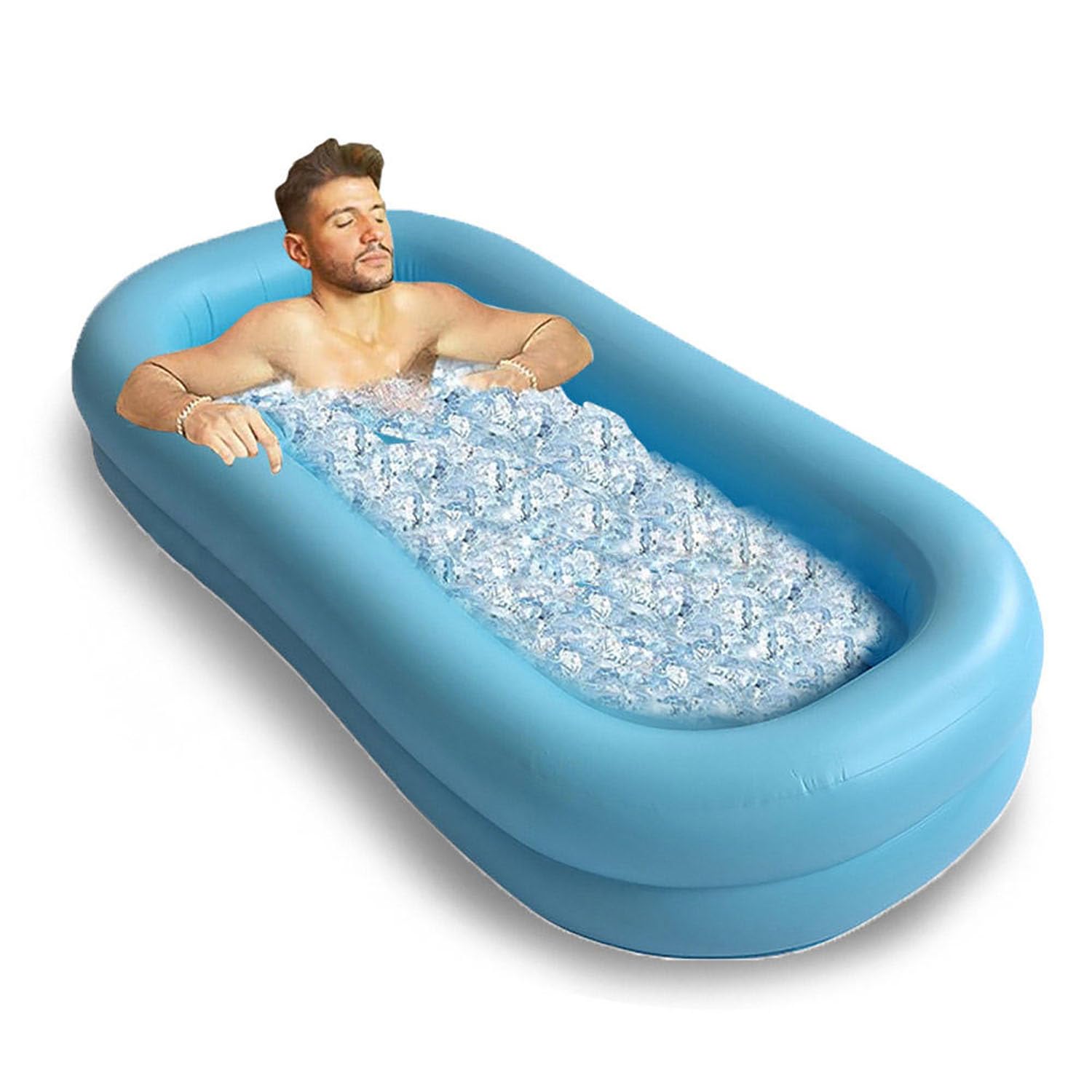 Kit de bañera inflable para ducha, diseño médico ergonómico con bomba de aire, alta elasticidad, sellado fuerte, inflado rápido, fácil almacenamiento para ancianos y discapacitados