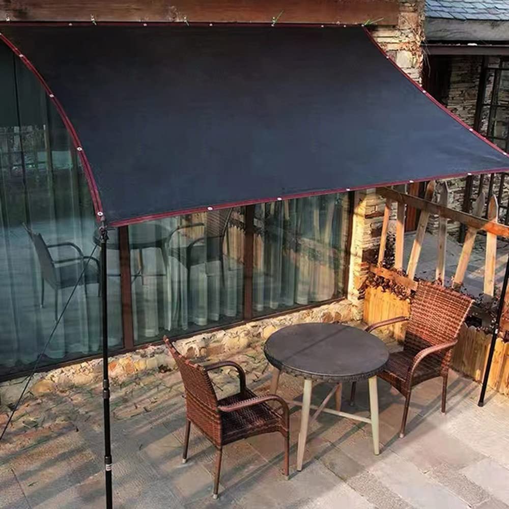 Sonnensegel, 90 % UV-Schutz, 4 x 9 m, Outdoor-Baldachin für Balkon, Garten, Terrasse, multifunktionaler Sonnenschutz (Farbe: Schwarz)