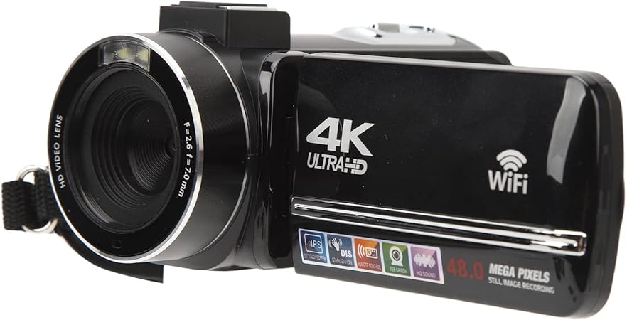 4K-Videokamera, Videokamera-Camcorder, 48 MP 3,0-Zoll-Touchscreen, 18 ...