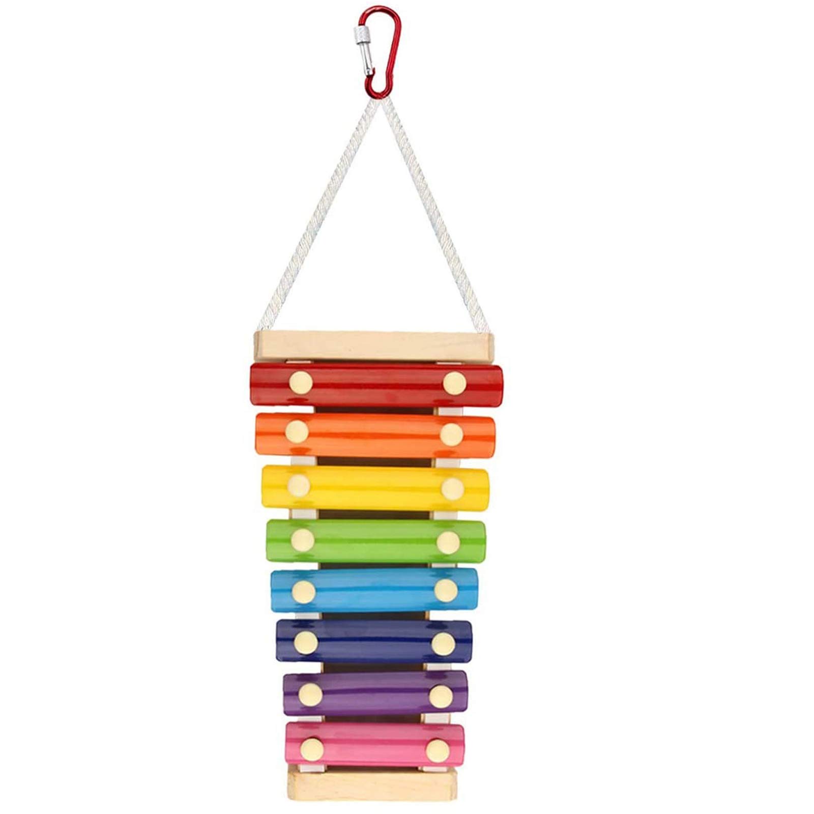 NEWFT Parrots Chicken Xylophone Toy for Hens Roosters Stress Relief for Birds Hanging Wooden Xylophone Toy