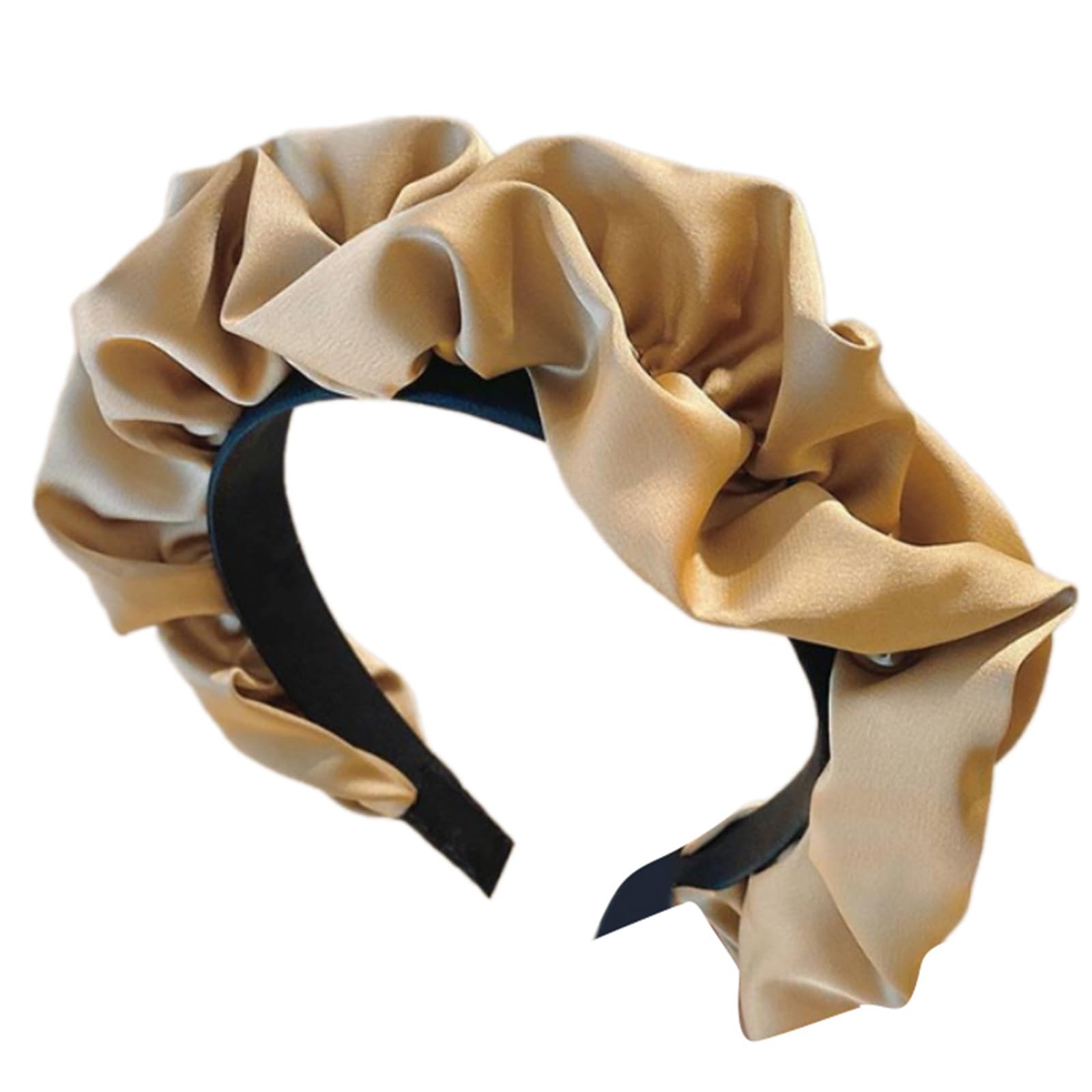 Fentency Elegant Satins Headbands Stylish Crinkled Wide Hairband Comfortable Hair Hoop for Everyday Wear or Special Occasion