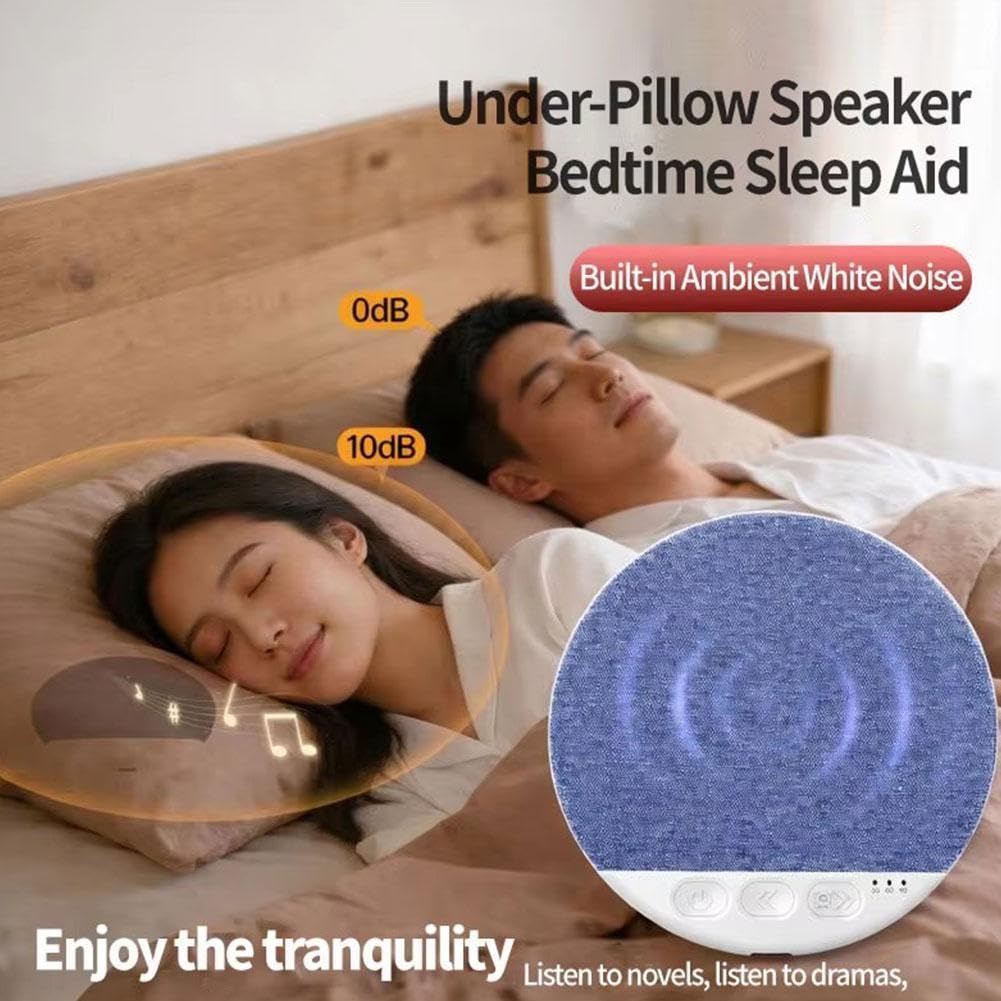 2026 New Bluetooth Pillow Speaker for Sleeping, Mini Portable Under Pillow Speaker with White Noise Timer,Bluetooth 5.4 Wireless Sleep Aid with Stereo Bass Private Sleep Headphones for Side Sleeper — view 2