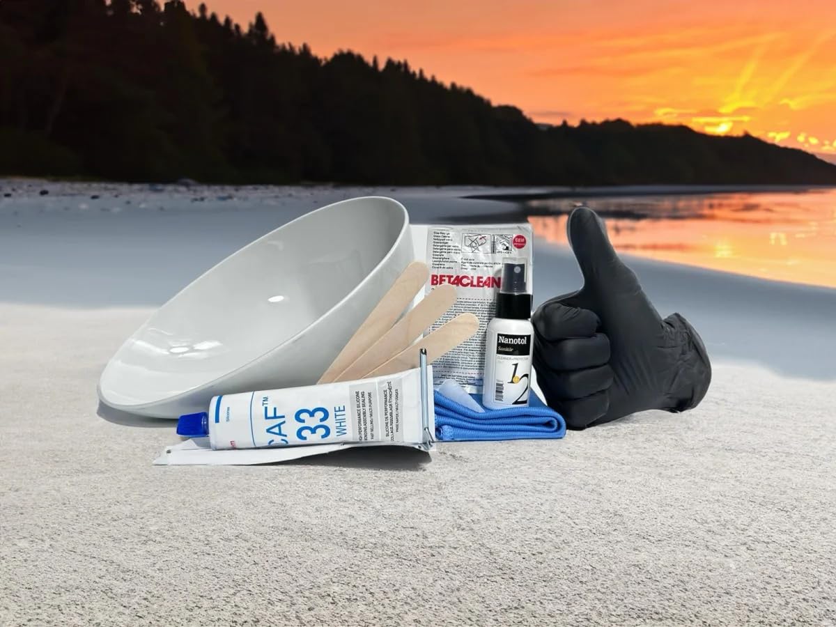 Porzellaneinsatz incl. Einbauset - passend für Thetford Toiletten im Wohnmobil Caravan Wohnwagen